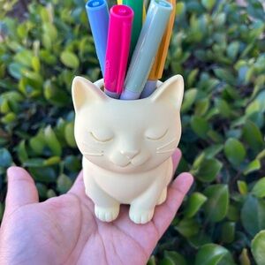 3D Printed Cat Organizer | Pen Holder | Makeup Brush Cup | Cat Lover Gift